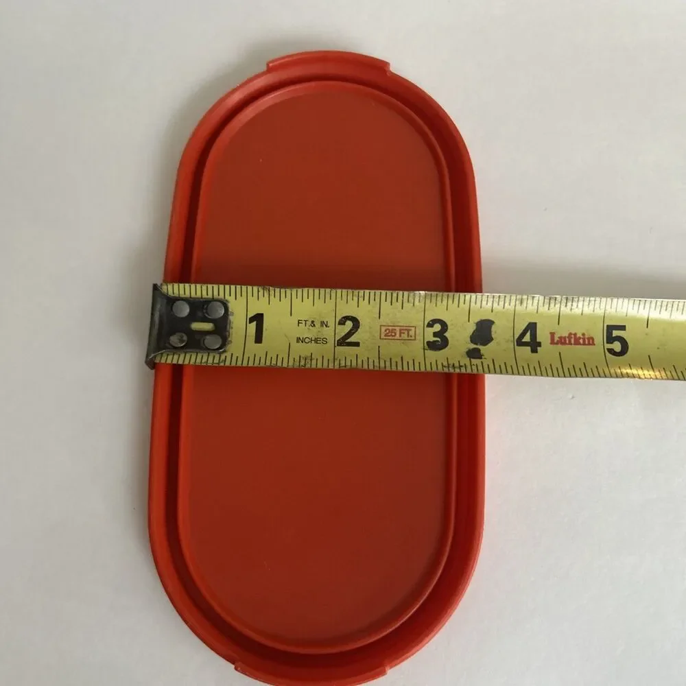 Vintage Tupperware Modular Mates Oval Seal Replacement Lid 1616-15 red